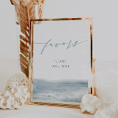 Blaue Aquarellfarben-Gastgeschenke Hochzeiten an d Poster