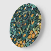 Blaue Aquarellfarben Große Wanduhr (Winkel)