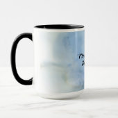 Blaue Aquarellfarben Illusion Tasse (Links)