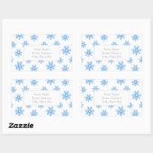 Blaue Aquarellfarben-Muster Rechteckiger Aufkleber (Blatt)