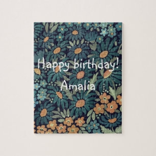 Blaue Aquarellfarben Puzzle