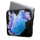 Blaue Aquarellfarben Rose Blaue Blume Laptopschutzhülle (Vorderseite Links)
