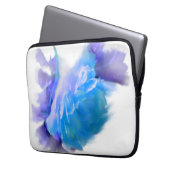 Blaue Aquarellfarben Rose Blaue Blume Laptopschutzhülle (Vorderseite Links)