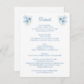 Blaue Aquarellfärbung RSVP Karte (Vorne/Hinten)