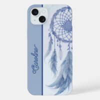 Blaue Aquarellfedern