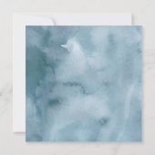 Blaue Aquarellfische Save The Date (Rückseite)