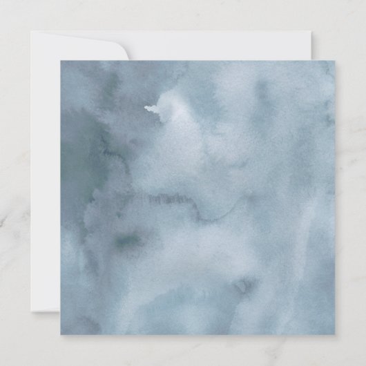 Blaue Aquarellfische Save The Date (Rückseite)