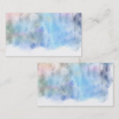 blaue Aquarellkarte Visitenkarte (Vorne/Hinten)