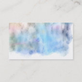 blaue Aquarellkarte Visitenkarte (Rückseite)