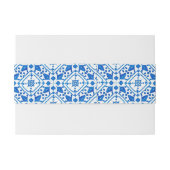 Blaue Aquarellkirche Griechisches Mittelmeerklima Einladungsbanderole (Rückseitenbeispiel)