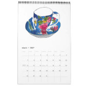Blaue Aquarellkunst-Kalender Sachsen Grossel Kalender (Mär 2027)