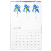 Blaue Aquarellkunst-Kalender Sachsen Grossel Kalender (Jan 2026)