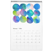 Blaue Aquarellkunst-Kalender Sachsen Grossel Kalender (Feb 2026)