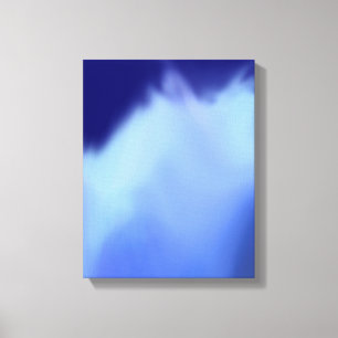 Blaue Aquarellkunst Leinwanddruck