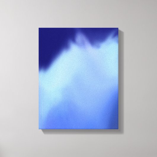 Blaue Aquarellkunst Leinwanddruck (Vorderseite)