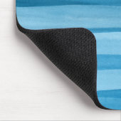 Blaue Aquarelllinien Abstraktes Muster Mousepad (Ecke)
