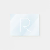 Blaue Aquarellpastelltypografie Post-it Klebezettel (Vorderseite)