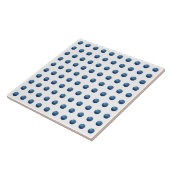 Blaue Aquarellpunkte Fliese (Seite)