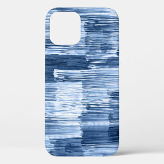 Blaue Aquarellstreifen: Geometrisches Muster Case-Mate iPhone Hülle