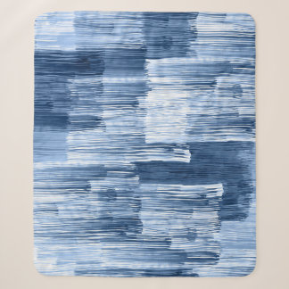 Blaue Aquarellstreifen: Geometrisches Muster Sherpadecke