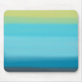 Blaue Aquarellstreifen Mousepad (Vorne)