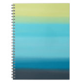 Blaue Aquarellstreifen Notizblock (Vorderseite)