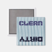 Blaue Aquarellstreifen sauber schmutzig Magnet (Vorderseite/Rückseite)