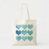 Blaue Aquarelltasche Tragetasche (Vorne)