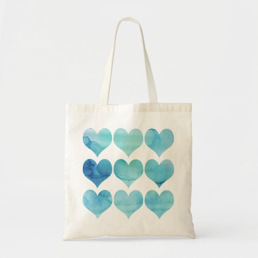 Blaue Aquarelltasche Tragetasche (Vorne)