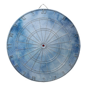 Blaue Aquarelltextur Dartscheibe
