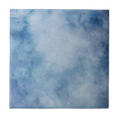 Blaue Aquarelltextur Fliese (Vorderseite)