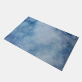 Blaue Aquarelltextur Fußmatte (Schrägansicht)