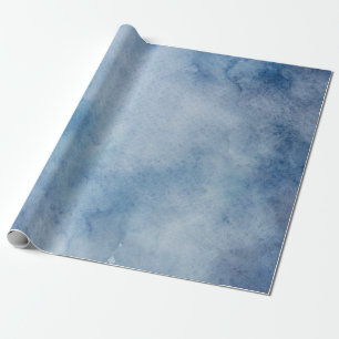 Blaue Aquarelltextur Geschenkpapier