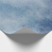 Blaue Aquarelltextur Geschenkpapier (Ecke)