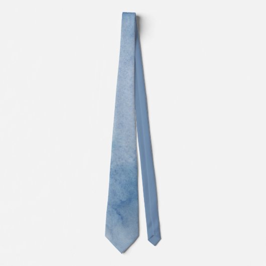 Blaue Aquarelltextur Krawatte (Vorderseite)