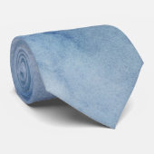 Blaue Aquarelltextur Krawatte (Gerollt)