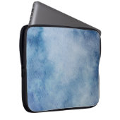 Blaue Aquarelltextur Laptopschutzhülle (Vorne Rechts)