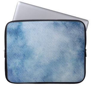 Blaue Aquarelltextur Laptopschutzhülle