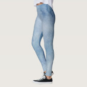 Blaue Aquarelltextur Leggings (Links)
