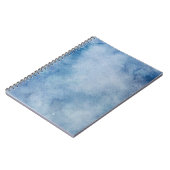 Blaue Aquarelltextur Notizblock (Linke Seite)