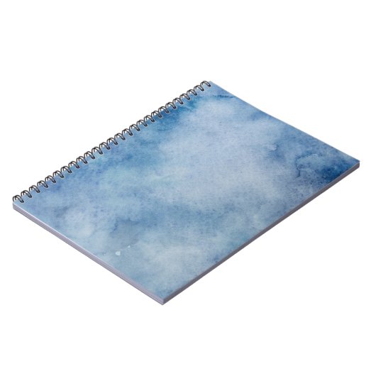 Blaue Aquarelltextur Notizblock (Linke Seite)