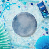 Blaue Aquarelltextur Pappteller (Party)