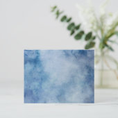 Blaue Aquarelltextur Postkarte (Stehend Vorderseite)