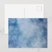 Blaue Aquarelltextur Postkarte (Vorne/Hinten)