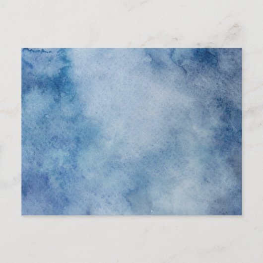 Blaue Aquarelltextur Postkarte (Vorderseite)