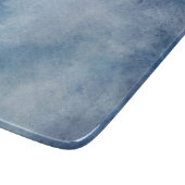 Blaue Aquarelltextur Schneidebrett (Ecke)