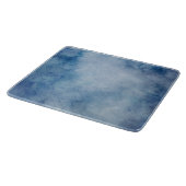 Blaue Aquarelltextur Schneidebrett (Ecke)