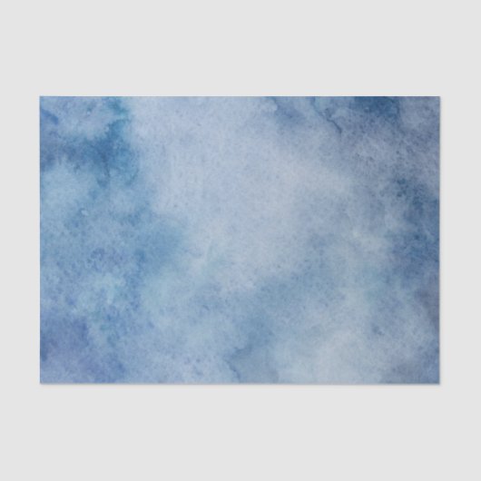 Blaue Aquarelltextur Seidenpapier (Vorderseite)