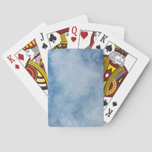 Blaue Aquarelltextur Spielkarten