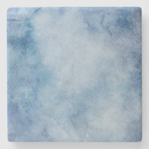 Blaue Aquarelltextur Steinuntersetzer
